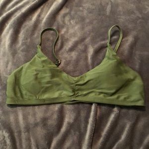 Olive green swim top
